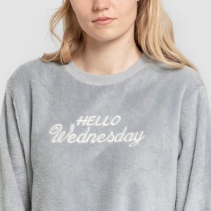 Pijama coral puño mujer Hello Wednesday indigo 2