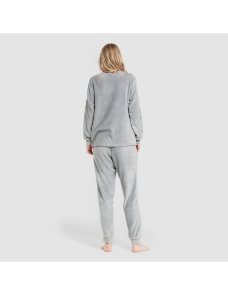 Pijama coral puño mujer Hello Wednesday indigo Pijama coral puño mujer Hello Wednesday indigo