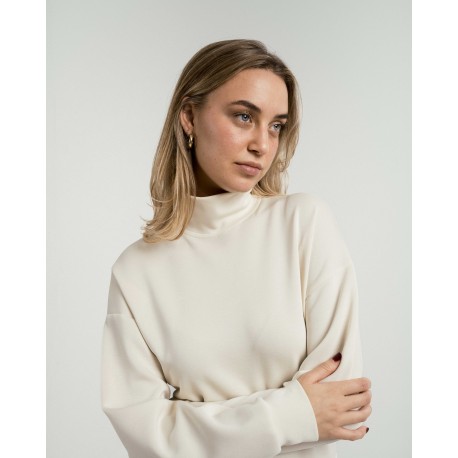 Sudadera cuello subido estilo modal mujer