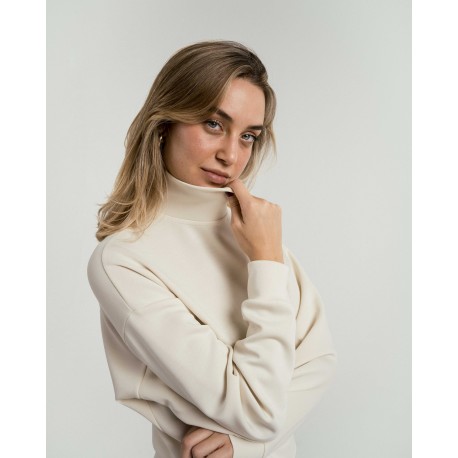 Sudadera cuello subido estilo modal mujer