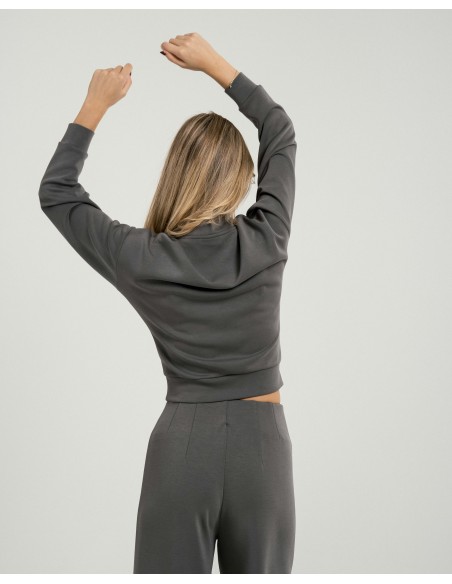 Sudadera cuello subido estilo modal mujer