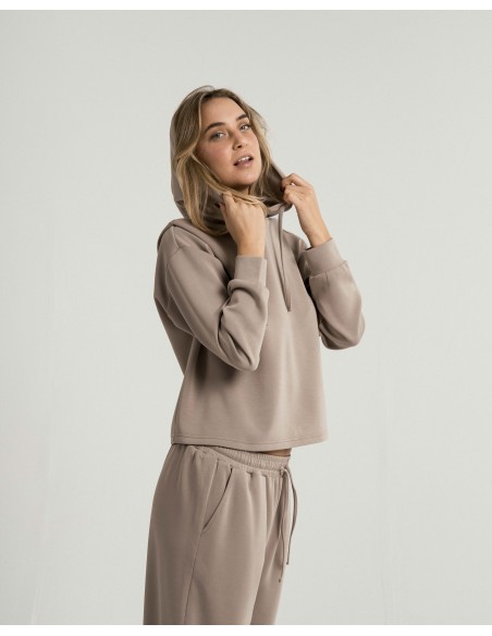 Sudadera capucha estilo modal mujer