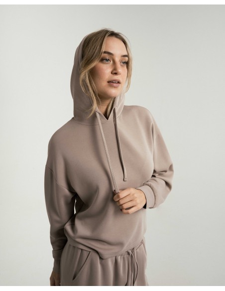 Sudadera capucha estilo modal mujer