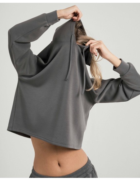 Sudadera capucha estilo modal mujer