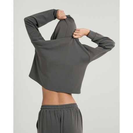 Sudadera capucha estilo modal mujer