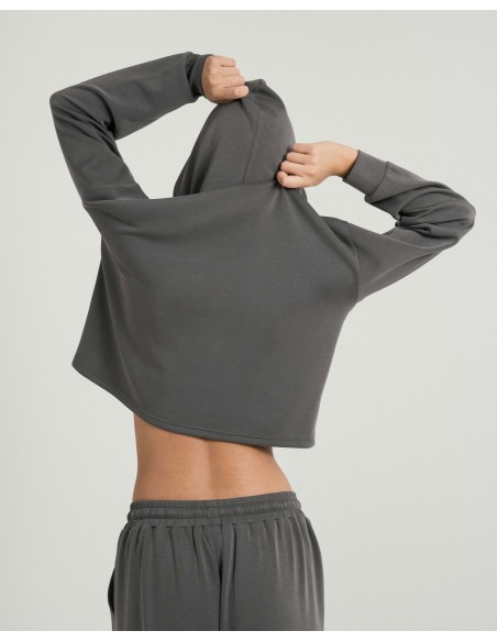 Sudadera capucha estilo modal mujer