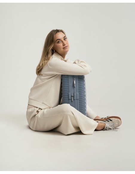 Sudadera media cremallera fluida mujer