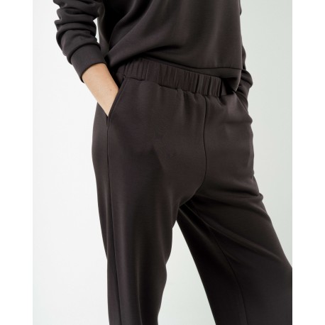 Sudadera media cremallera fluida mujer