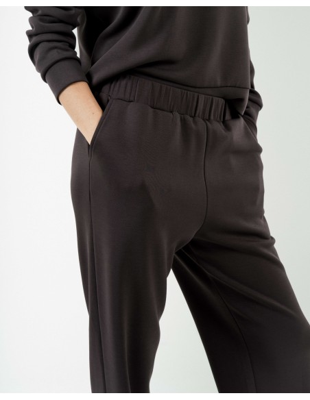 Sudadera media cremallera fluida mujer