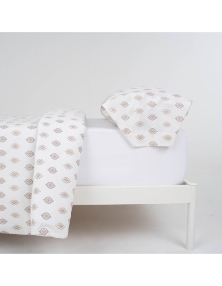 Funda nórdica algodón Beretia gris claro