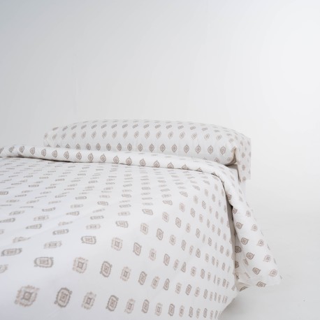 Funda nórdica algodón Beretia gris claro