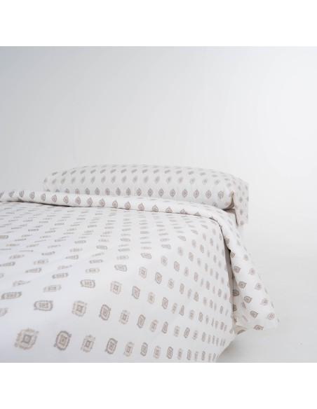 Funda nórdica algodón Beretia gris claro