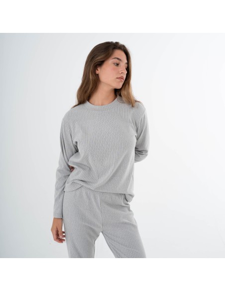 Pijama canalé Raya ancha lisa