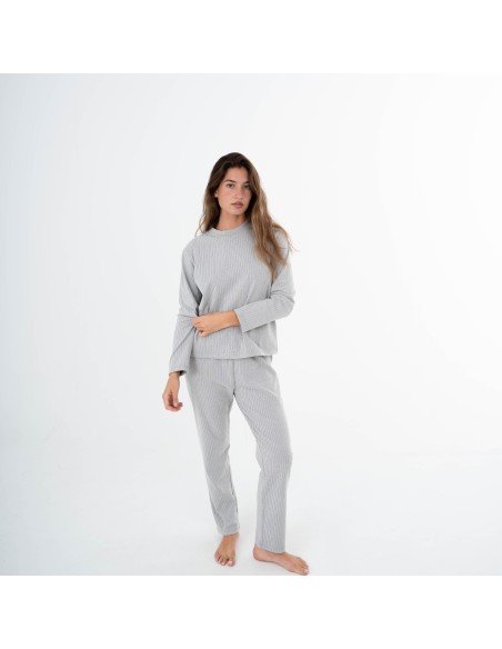 Pijama canalé Raya ancha lisa