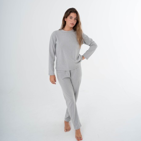 Pijama canalé Raya ancha lisa