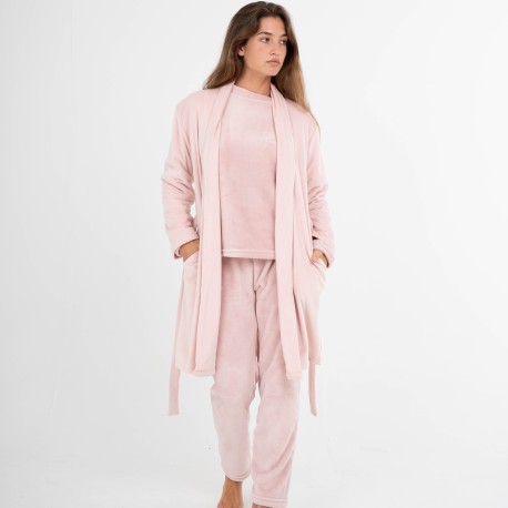 Bata terciopelo super soft lisa