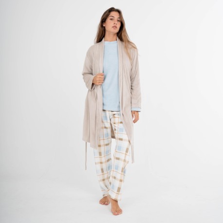 Bata terciopelo super soft lisa