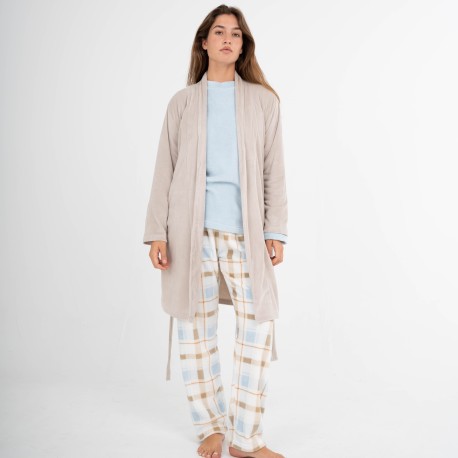 Bata terciopelo super soft lisa