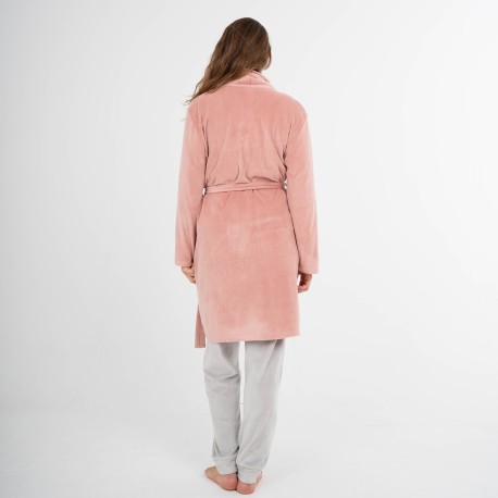 Bata terciopelo super soft lisa