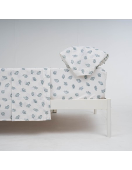 Juego de sábanas algodón Jazmin verde tiffany