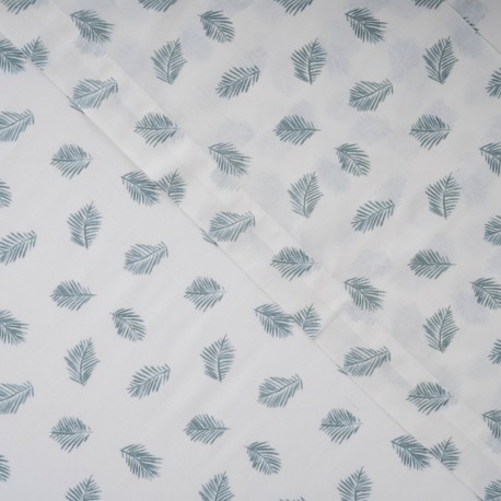 Juego de sábanas algodón Jazmin verde tiffany