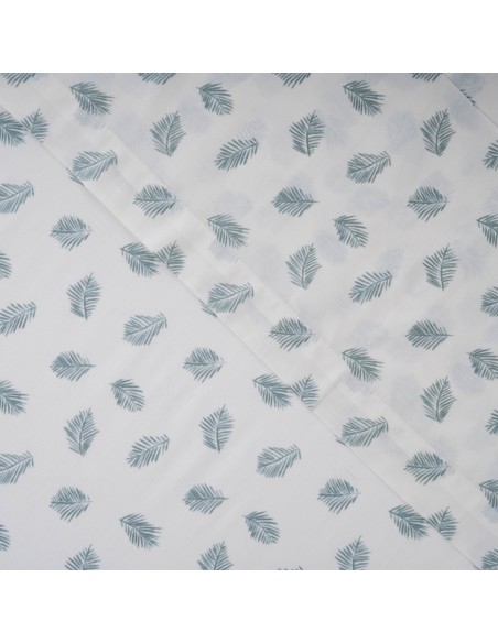 Juego de sábanas algodón Jazmin verde tiffany