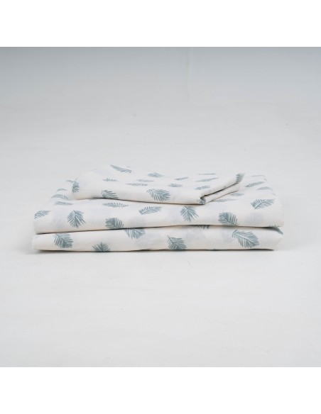 Juego de sábanas algodón Jazmin verde tiffany