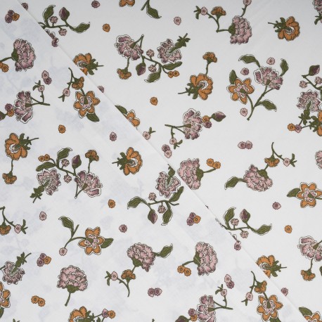 Juego de sábanas algodón Meghan verde seco - rosa keike