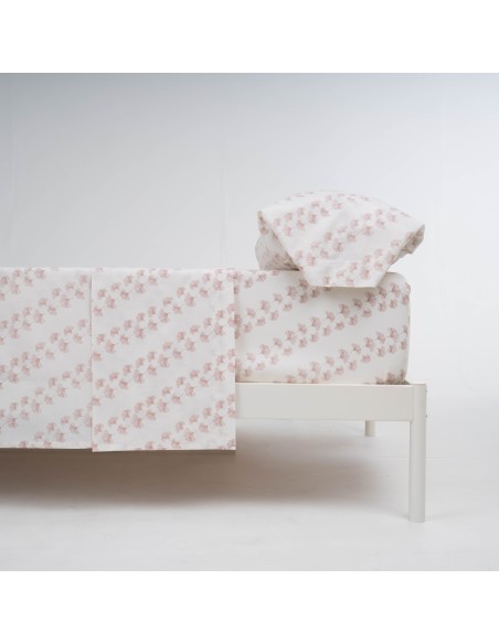 Juego de sábanas algodón Pureza rosa keike