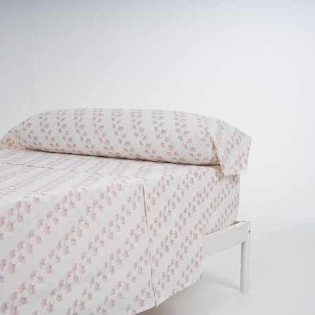 Juego de sábanas algodón Pureza rosa keike