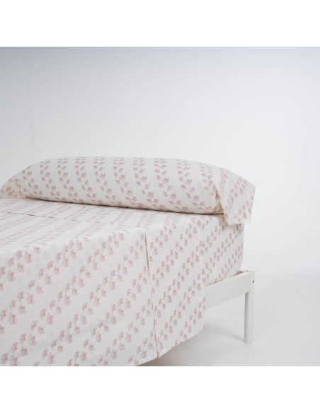 Juego de sábanas algodón Pureza rosa keike