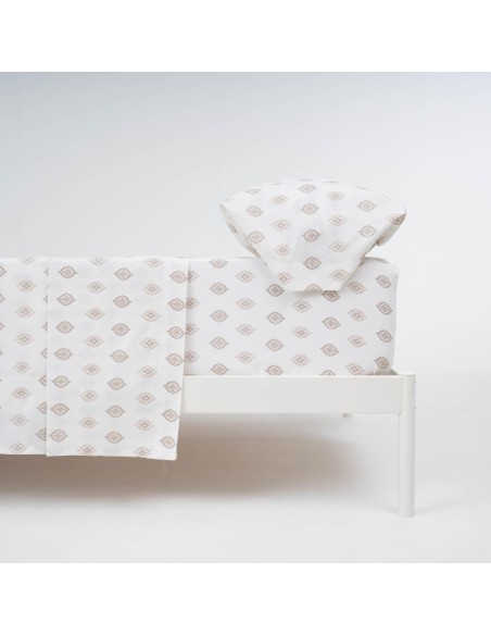 Juego de sábanas algodón Beretia gris claro