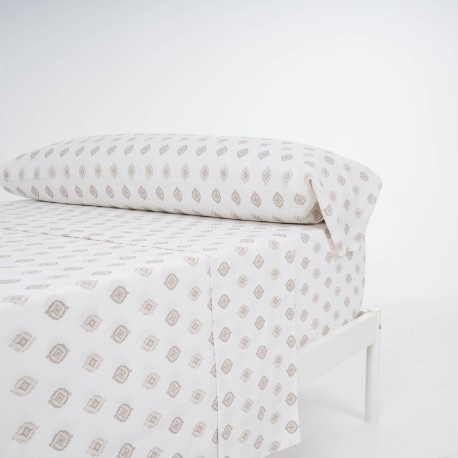 Juego de sábanas algodón Beretia gris claro