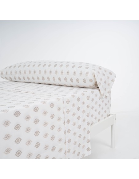 Juego de sábanas algodón Beretia gris claro