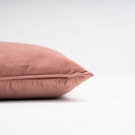 Cojín rectangular 30x50 terciopelo algodón liso - funda + relleno