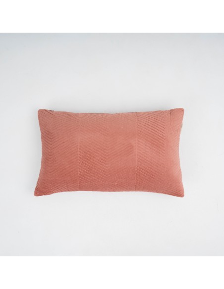 Cojín rectangular terciopelo algodón Hungria liso - funda + relleno