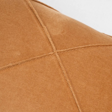 Cojín rectangular terciopelo algodón Rombo liso - funda + relleno