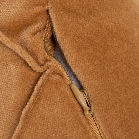 Cojín rectangular terciopelo algodón Rombo liso - funda + relleno