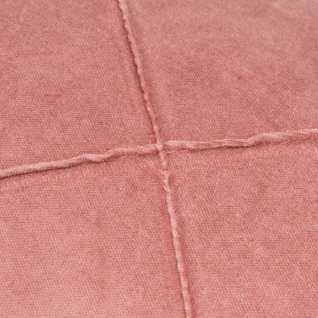 Cojín rectangular terciopelo algodón Rombo liso - funda + relleno