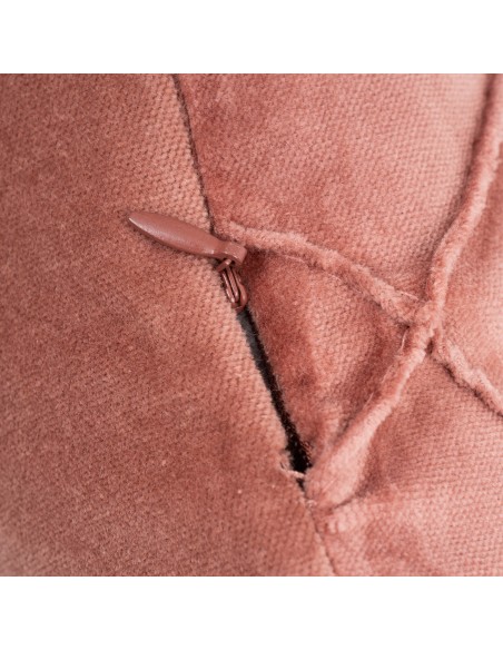 Cojín rectangular terciopelo algodón Rombo liso - funda + relleno