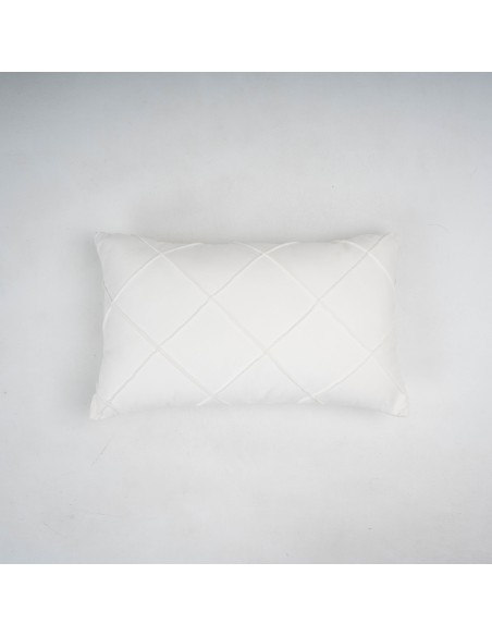 Cojín rectangular terciopelo algodón Rombo liso - funda + relleno