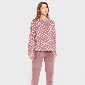 Pijama coral Berta berenjena 2