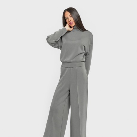 Sudadera cuello subido estilo modal mujer