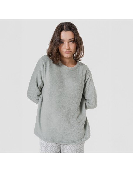 Pijama coral Orquidea verde