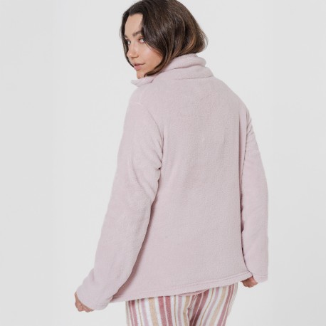 Sudadera coral mujer