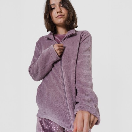 Sudadera coral mujer