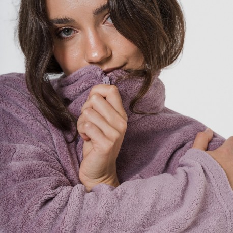 Sudadera coral mujer