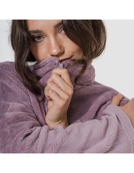 Sudadera coral mujer