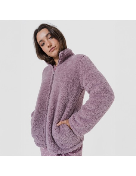 Sudadera sherpa mujer