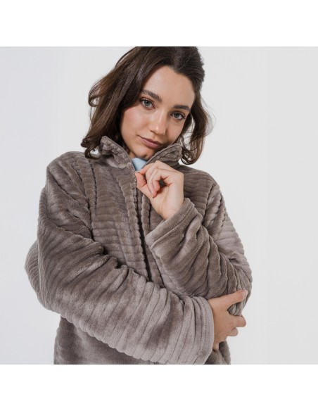 Sudadera terciopelo Raya lisa